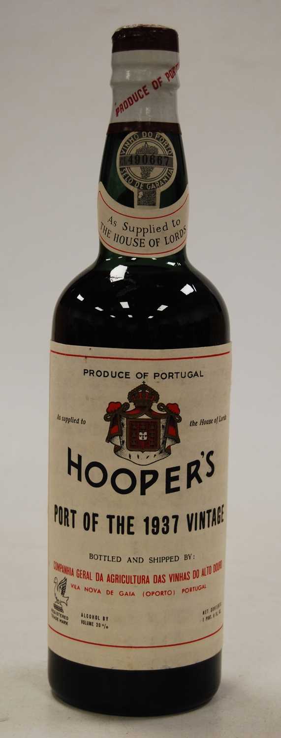 Lot 1250 - Hooper's Vintage Port, 1937, one bottle