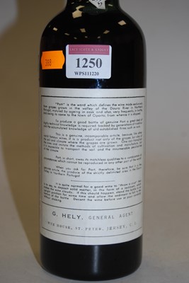 Lot 1250 - Hooper's Vintage Port, 1937, one bottle