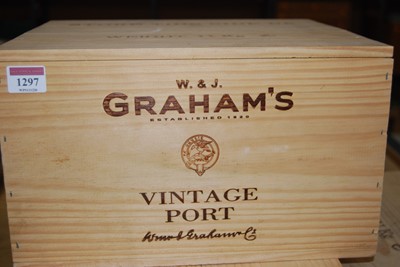 Lot 1297 - W&J Graham's Vintage Port, 2007, six bottles...