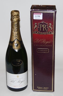 Lot 1198 - Pol Roger Vintage Brut Champagne, 1990, one...