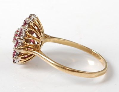 Lot 2265 - A 14ct yellow and white gold, ruby and diamond...