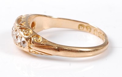 Lot 2506 - A late Victorian 18ct yellow gold and diamond...