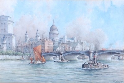 Lot 2385 - John Millington (1891-1948)  - The Thames with...