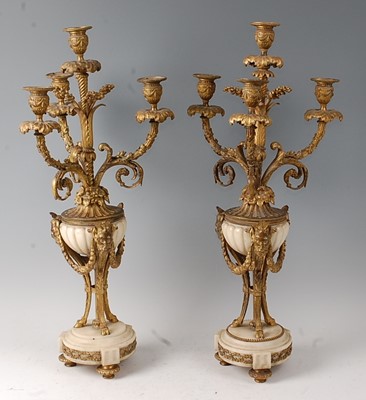 Lot 2338 - A large pair of late 19th century French gilt...