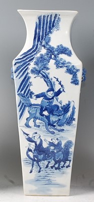 Lot 2373 - A Chinese export blue and white vase, of...