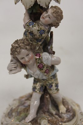 Lot 101 - A pair of 19th century continental porcelain...