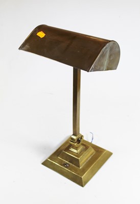 Lot 50 - A 1930s American brass adjustable desk lamp,...