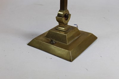 Lot 50 - A 1930s American brass adjustable desk lamp,...