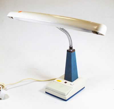 Lot 64 - A 1970s National Adjustable plastic desk lamp,...