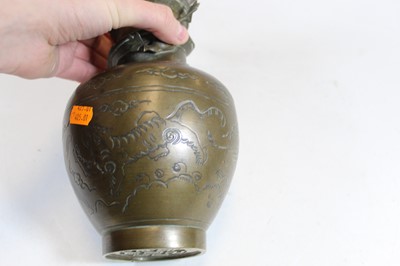 Lot 41 - A Chinese export bronze vase, the flared rim...
