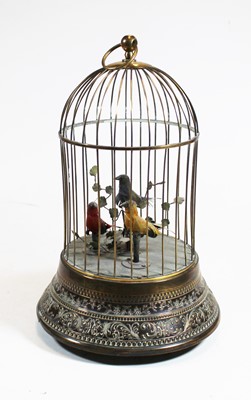 Lot 95 - An early 20th century bird automaton, the...