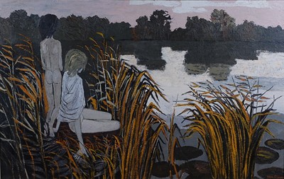 Lot 307 - John O'Connor (1913-2004) - Girls by a Lake,...