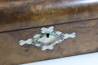 Lot 104 - A Victorian walnut and mother of pearl inlaid...