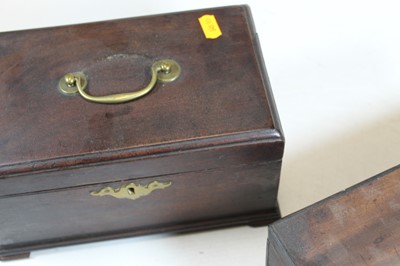 Lot 113 - A George III mahogany box, of plain...