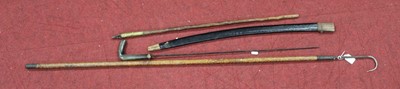 Lot 224 - A horn handled sword stick (lacking scabbard)...