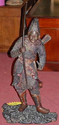 Lot 1344 - A large bronze figure, modelled as a Japanese...