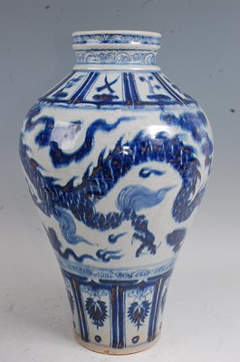 Lot 4 - A large Chinese export stoneware Meiping vase...