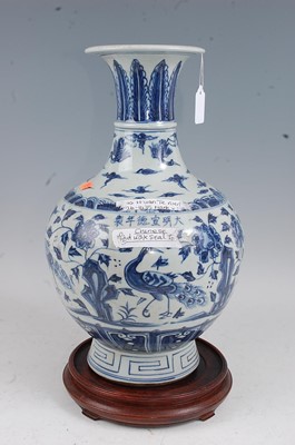 Lot 19 - A Chinese export stoneware vase having a...