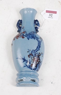 Lot 32 - A Chinese export wall pocket in the form of a...