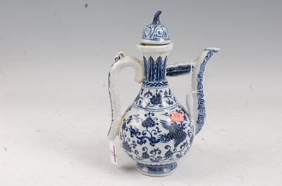 Lot 37 - A Chinese export coffee pot and cover,...
