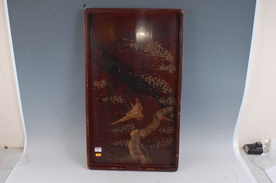 Lot 46 - A Japanese Taisho period and red lacquered...