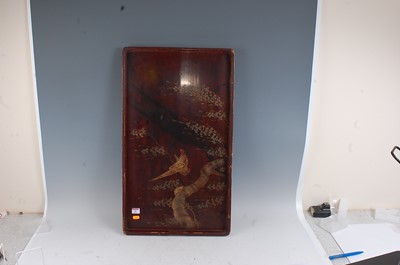Lot 46 - A Japanese Taisho period and red lacquered...