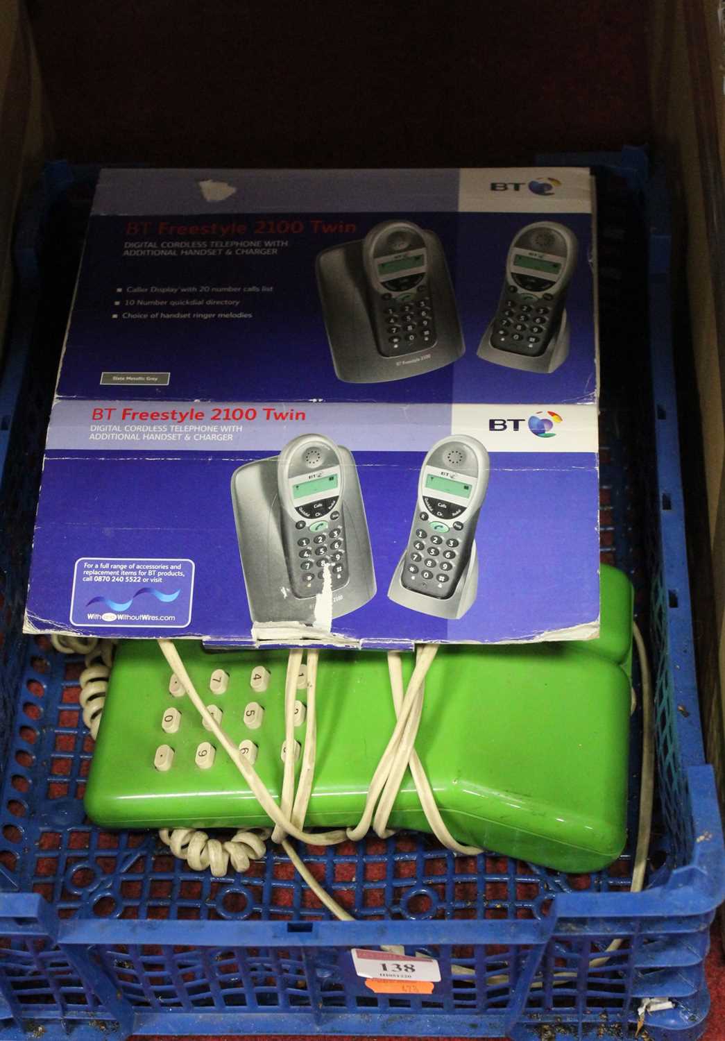 Lot 138 - A BT Freestyle 2100 twin telephone set;...