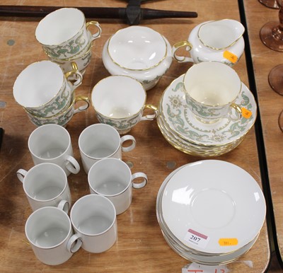 Lot 207 - A Crown Staffordshire part tea service in the...