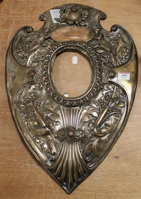 Lot 209 - A large late Victorian silver plate on copper...