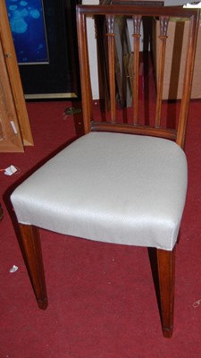 Lot 1102 - A set of four circa 1900 Sheraton Revival...