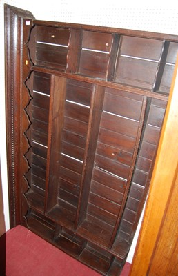 Lot 1113 - A 19th century boarded oak dresser rack, 184cm
