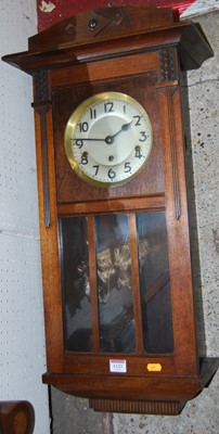 Lot 1123 - An early 20th century mahogany drop trunk wall...