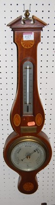 Lot 1127 - A small mahogany, satinwood inlaid and chequer...
