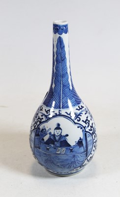 Lot 277 - A Chinese export bottle vase, the opposing...