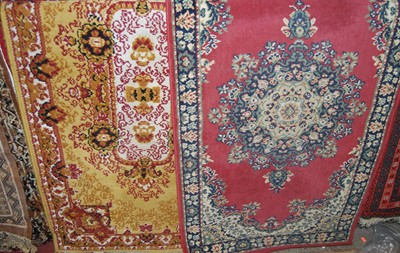 Lot 1159 - Two Persian style machine woven hall runners