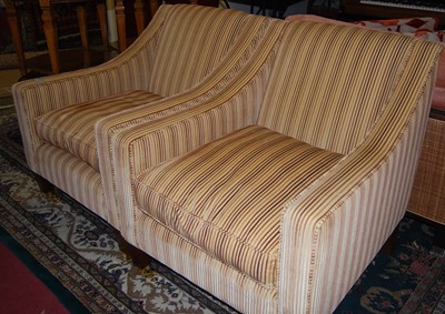 Lot 1167 - A pair of contemporary corderoy striped...