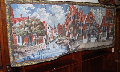 Lot 1177 - A European machine woven needle work wall...
