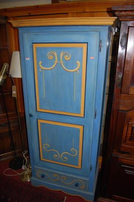 Lot 1190 - A contemporary French blue painted single door...