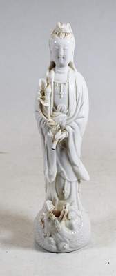 Lot 288 - A blanc-de-chine figure of Guanyin, h.30cm