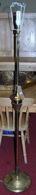 Lot 1194 - A gilt brass standard lamp in the classical style