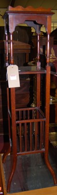Lot 1211 - A circa 1900 mahogany square three tier...