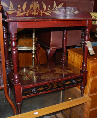 Lot 1212 - A Victorian stained and painted pine three...