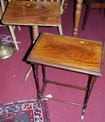 Lot 1245 - A 19th century mahogany round cornered fixed...