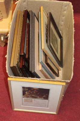 Lot 1077 - A box of assorted pictures and prints, to...