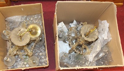 Lot 1081 - A pair of gilt metal and moulded glass...