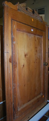 Lot 1267 - A rustic pine single door hanging corner ...