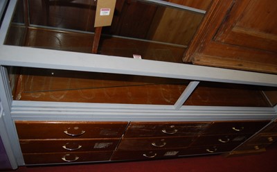 Lot 1268 - A 1930s and later painted glazed long shop...