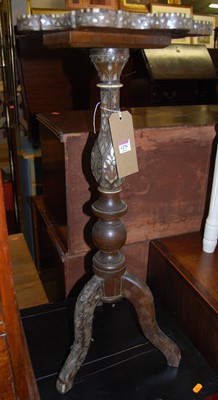 Lot 1279 - A middle Eastern stained hardwood and mother...