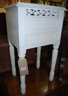 Lot 1281 - A contemporary French style white painted two...