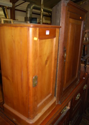 Lot 1284 - A Victorian pine round cornered single door...